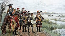 William of Orange inspects the Dutch Waterline, 1672 Willem III inspecteert Waterlinie, 1672.jpg