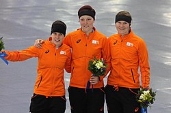 Women's 1500m, 2014 Winter Olympics, Podium.jpg