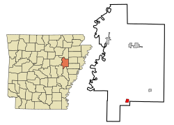 Location in Woodruff County and the state of آرکانزاس