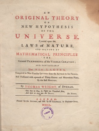Theory or new Hypothesis of the Universe Wright - Theory or new Hypothesis of the Universe, 1750 - 778139 F.tif