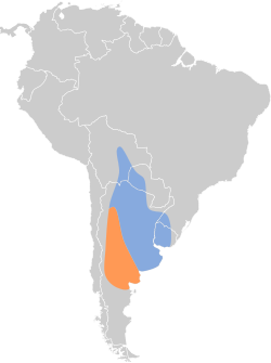 Distribución geográfica de la monjita coronada.