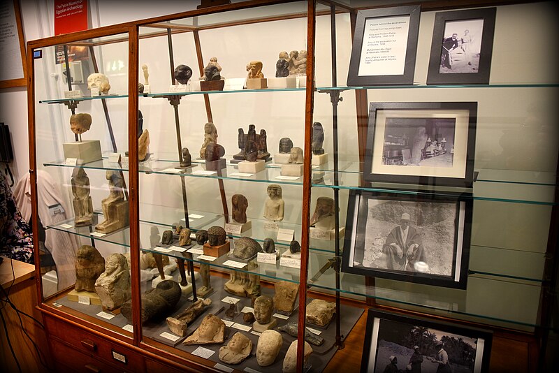 File:You will see this displaying case when you immediately enter into the Museum; it is next to the information desk. There are many figurines and statuettes.JPG