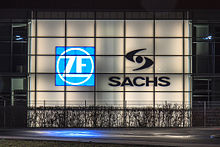 Logo at the production site in Schweinfurt ZF Sachs Logo Schweinfurt 2012.jpg