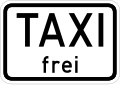 Zusatzschild 858 Taxi frei (500 × 350 mm)