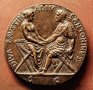 Faustina I and Antonino Pio medal by Filarete (Museo Correr)
