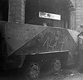 «В ремонте» — надпись на сгоревшем советском броневике
