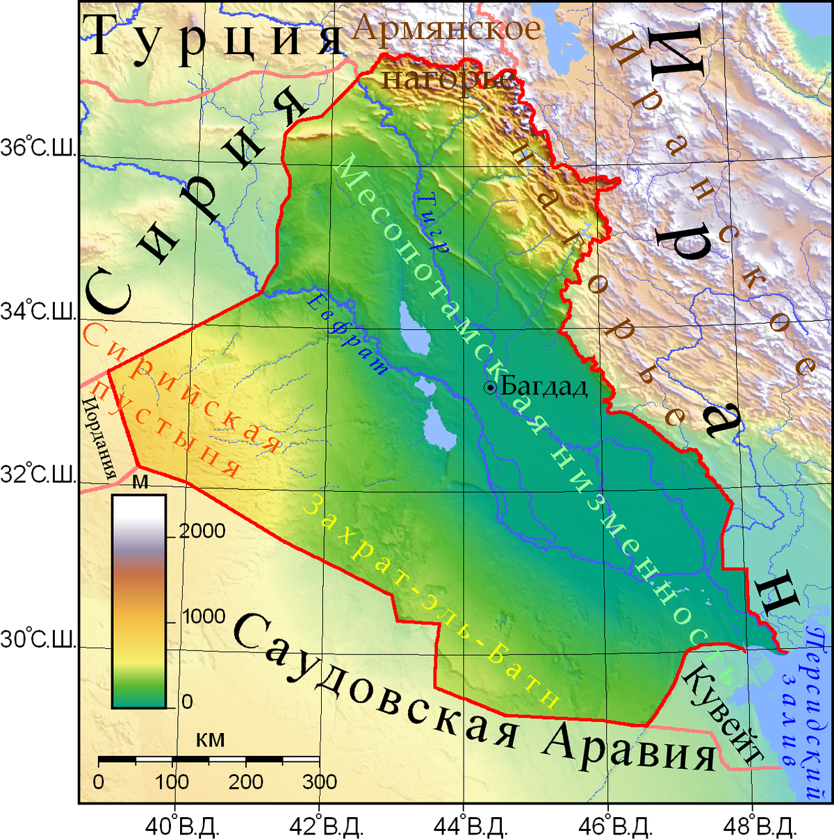 Ирак на карте карта