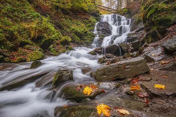 Waterfall Shypit, Zakarpattia Oblast, Western Ukraine. Photograph: Ekaterina Polischuk (Kateryna Polishchuk)