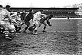 Rugby-Spielszene vom 5. Februar 1950 zwischen Pau und Stade Toulousain