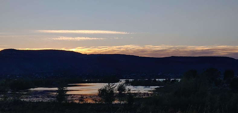 Sunset over Jackson Flats Reservoir