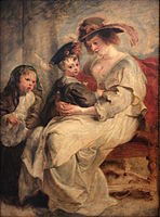 『エレーヌ・フールマンと2人の子供たち』1635年頃 ルーヴル美術館所蔵