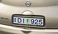 Deutsch: isländisches Nummernschild