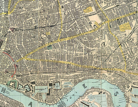 Map in 1882 shows complete urbanisation of the East End