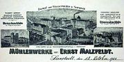 Die Mühle Malzfeld, Ansichtskarte von 1908