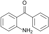 Structural formula of 2-aminobenzophenone