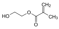 Structural formula of 2-hydroxyethyl methacrylate