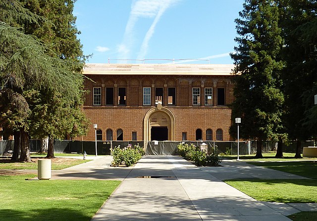 The Old Administration Building, Fresno State's first permanent building (now part of Fresno City College)
