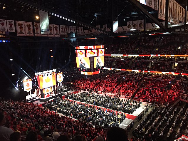 United Center during the draft