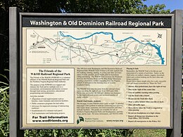 2018-08-23 12 37 36 Washington & Old Dominion Railroad Regional Park map near the west end of the Washington and Old Dominion Trail in Purcellville, Loudoun County, Virginia.jpg