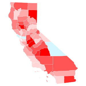 2022 California gubernatorial election swing map by county.svg