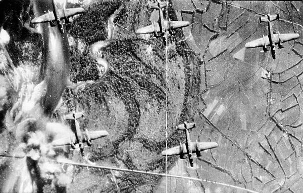 B-25 Mitchells of the 321st Bomb Group over Italy, 1944