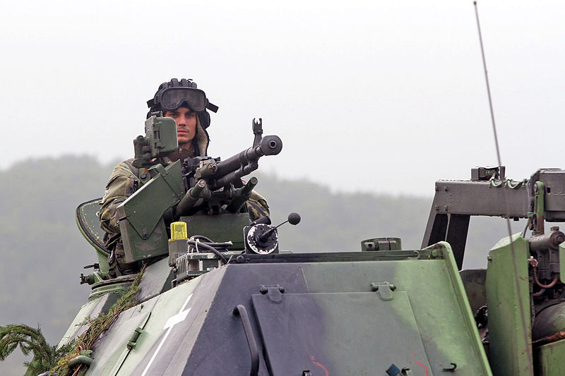 File:A Czech soldier waits for a convoy during Saber Junction 2014 at the Hohenfels Training Area in Hohenfels, Germany, Sept 140902-A-ZG808-062.jpg