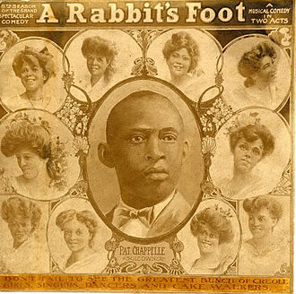 A Rabbit's Foot theatre programme, c.1908, showing Pat Chappelle and unnamed performers A Rabbit's Foot.jpg