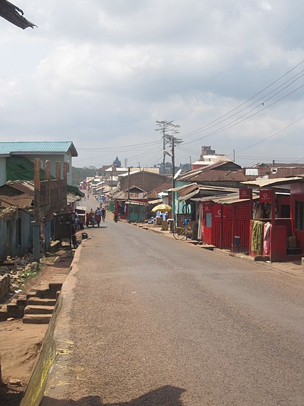 A street in the town of Aburi