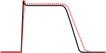 Effect of class III drugs on length of action potential Action potential Class III.svg