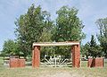 English: War memorial gates in en:Adelong, New South Wales