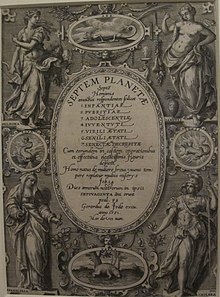 A klasszikus négy temperamentum ábrázolása Adriaen Collaert Septem Planetae című alkotásán (1581)