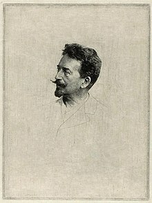 Portrait of Félicien Rops, 1895 (Eau-forte ; 19,9 x 15,1 cm), Chicago, Art Institute of Chicago