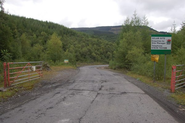 Afforestation on former colliery land near Cwm-Hwnt, Wales