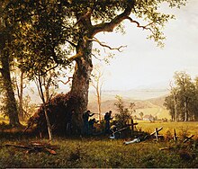 Guerilla Warfare, Civil War by Albert Bierstadt, 1862, Century Association, New York, NY