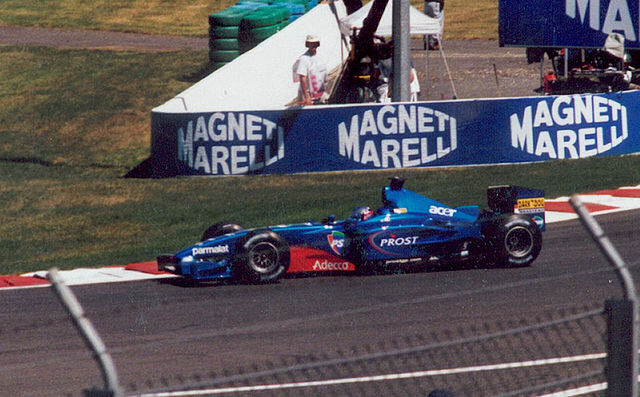 Jean Alesi driving for Prost during 2001.