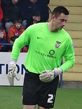 Cisak playing for York City in 2014 Alex Cisak 15-11-2014 1.jpg