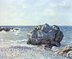 Boulder at the Bay of Langland (English)