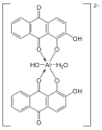 Deutsch: Struktur von Alizarin-Aluminium-Komplex English: Structure of Alizarin aluminium complex