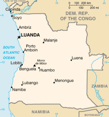 List of settlements in Angola