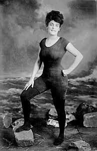 Annette Kellerman in her one-piece athletic swimming suit