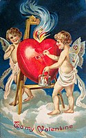 A Valentine greeting card (1909)