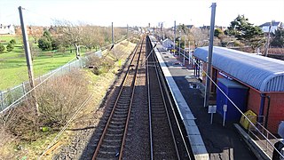 <span class="mw-page-title-main">Ardrossan South Beach railway station</span> Railway station in North Ayrshire, Scotland