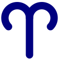 Aries symbol (heavy blue).svg