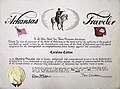 Arkansas Traveler Certificate for Carolina Cotton, June 30th, 1990.jpg