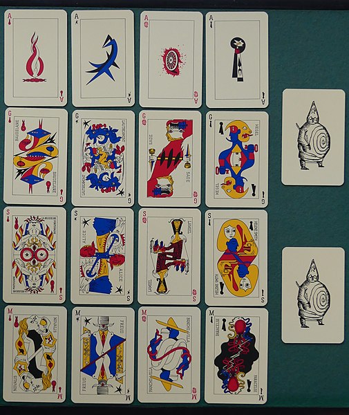 File:As, génies, sirènes, mages et jokers du jeu de Marseille.jpg