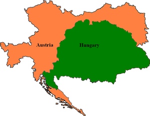 Dual structure of the Austro-Hungarian Monarchy (1867) Austria-Hungary-1867.png