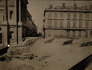 Barricade située à l'angle des rues de Rivoli, Saint-Florentin et place de la Concorde.