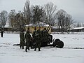 Soldiers from the 635th AA defense battalion training with 30 mm M1980 anti-aircraft guns.