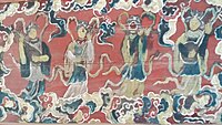 Lacquer painting of the four tiên, 16th century, Vietnam