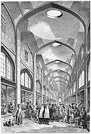 Illustration of the Vakil Bazaar by Jane Dieulafoy, 1881